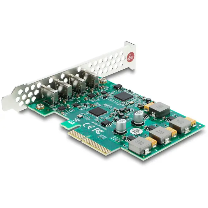 DeLOCK PCI-E x4 card for 4 x USB-C 10 Gbps - Low Profile