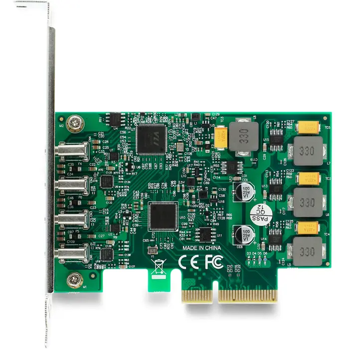 DeLOCK PCI-E x4 card for 4 x USB-C 10 Gbps - Low Profile