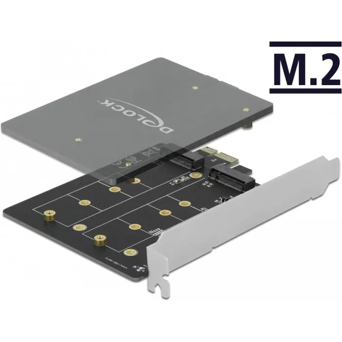 DeLOCK PCI Express x1 card to 2 x internal M.2 Key B, adapter