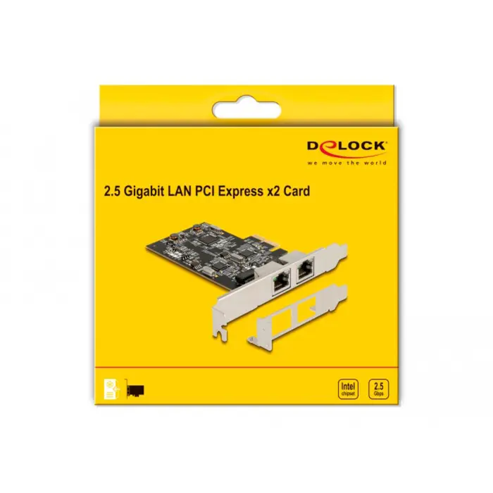 DeLOCK PCI Express x2 card on 2 x RJ45 2.5 Gigabit
