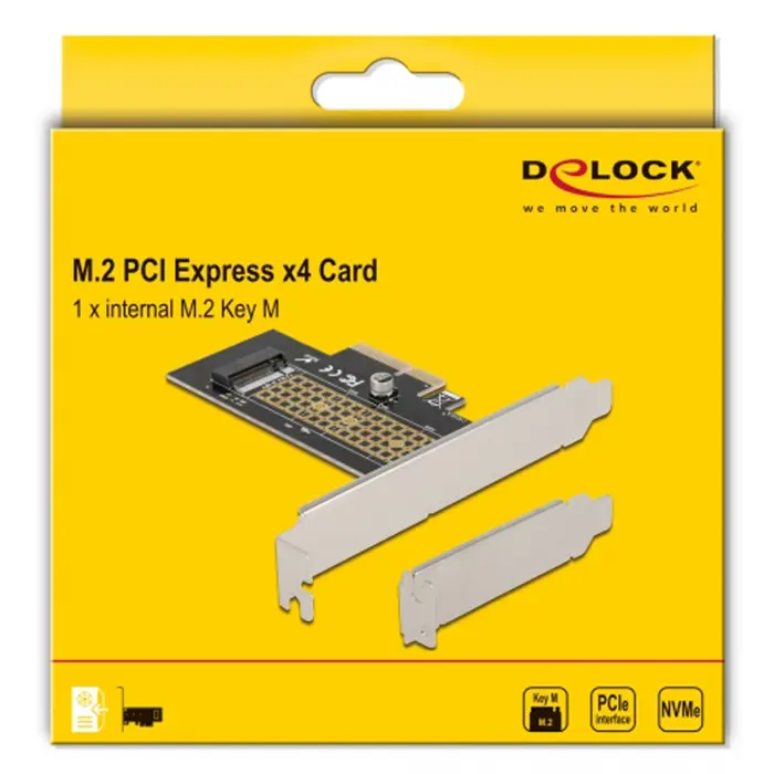 DeLOCK PCI Express x4 card for 1 x internal NVMe M.2 Key M 80 mm