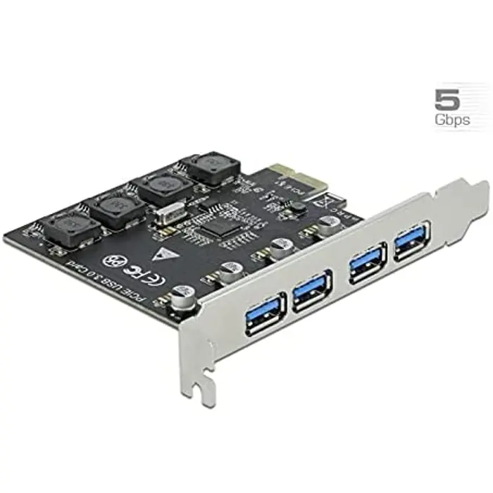 DeLOCK PCIe x1 K 4x ext USB-A BU SS USB - 90509