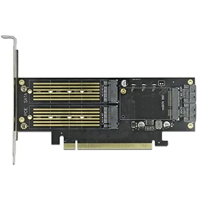 DeLOCK PCIe x16 card> 2x M.2KeyB + 1xmSATA