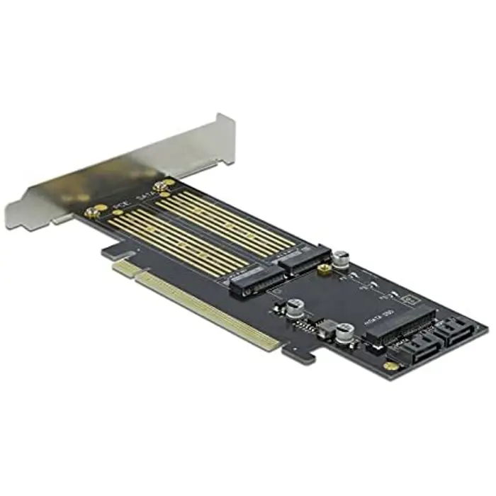 DeLOCK PCIe x16 card> 2x M.2KeyB + 1xmSATA