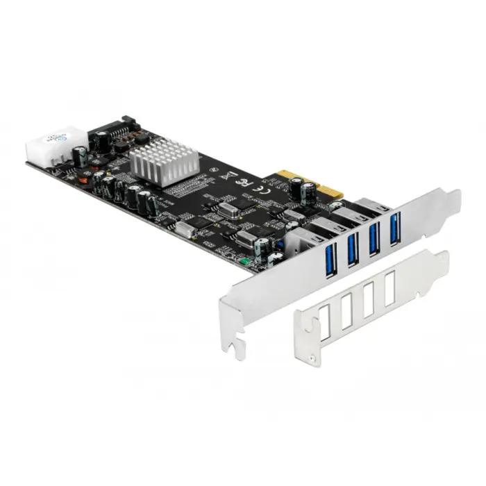 DeLOCK PCIe x4 to 4x ext. USB 3.2 Gen 1 Quad Channel (4-pin power connector)