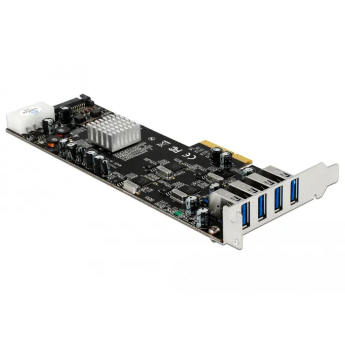 DeLOCK PCIe x4 to 4x ext. USB 3.2 Gen 1 Quad Channel (4-pin power connector)