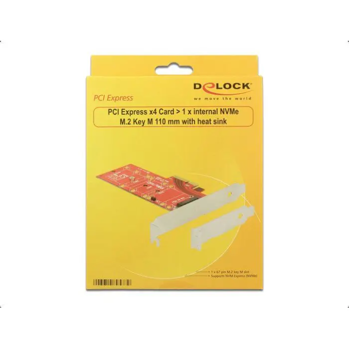 DeLOCK PCIe>1x 110mm w. heatsink - Profile