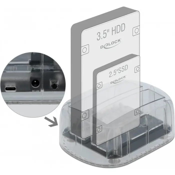 DeLOCK USB C DS> 2x SATA HDD / SSD
