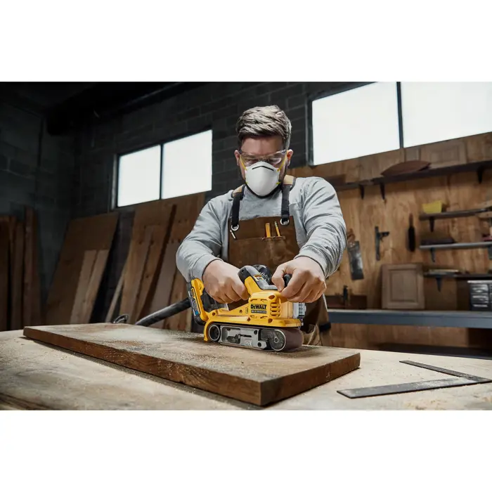 Dewalt cordless belt sander DCW220NT, 18 volts (yellow/black, without battery and charger, in T STAK-Box VI)