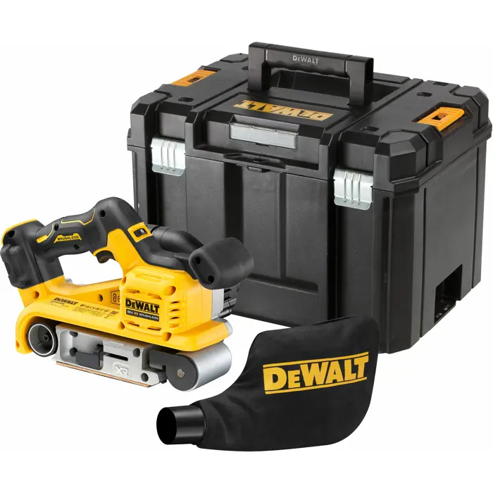 Dewalt cordless belt sander DCW220NT, 18 volts (yellow/black, without battery and charger, in T STAK-Box VI)