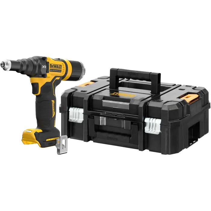 Dewalt cordless rivet gun DCF403NT, 18 volts, 2.4 - 4.8 mm (yellow/black, without battery and charger, in T STAK box)