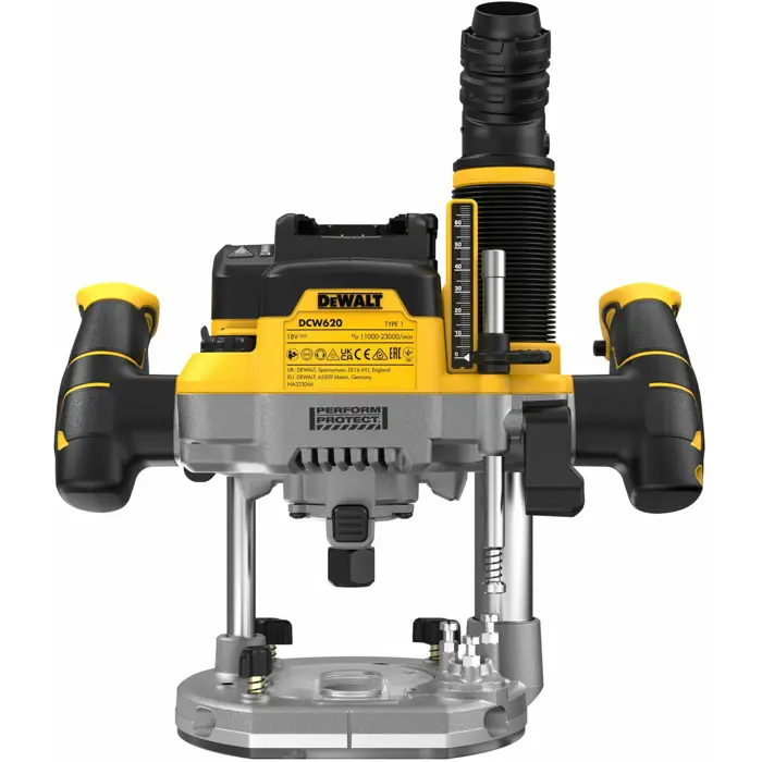 Dewalt cordless router DCW620NT-XJ, 18 volts (yellow/black, without battery and charger, in T-STAK Box VI)