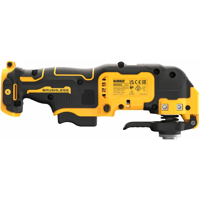DEWALT DCS353NT cordless multi-tool, 12 volts, yellow/black, without battery and charger, in T STAK-Box II, 29-piece accessory set