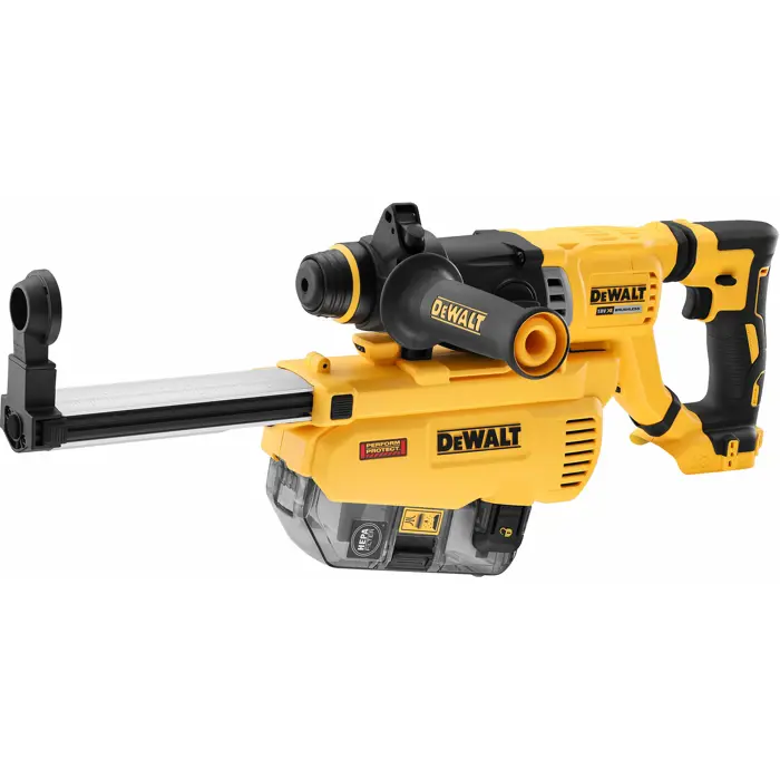 DEWALT dust extraction system DWH205DH, for rotary hammer DCH263, yellow extraction station, high-performance HEPA filter