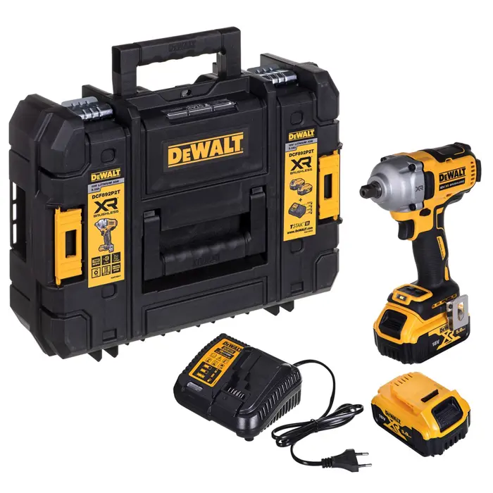 DEWALT KLUCZ UDAROWY 1/2" 18V 812Nm 2x5,0Ah 4-BIEGI TSTAK ZAPADKA DCF892P2T