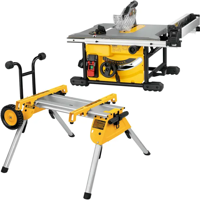 Dewalt table saw DWE7485RS, 210mm, with base frame (yellow/black, 1,850 watts)