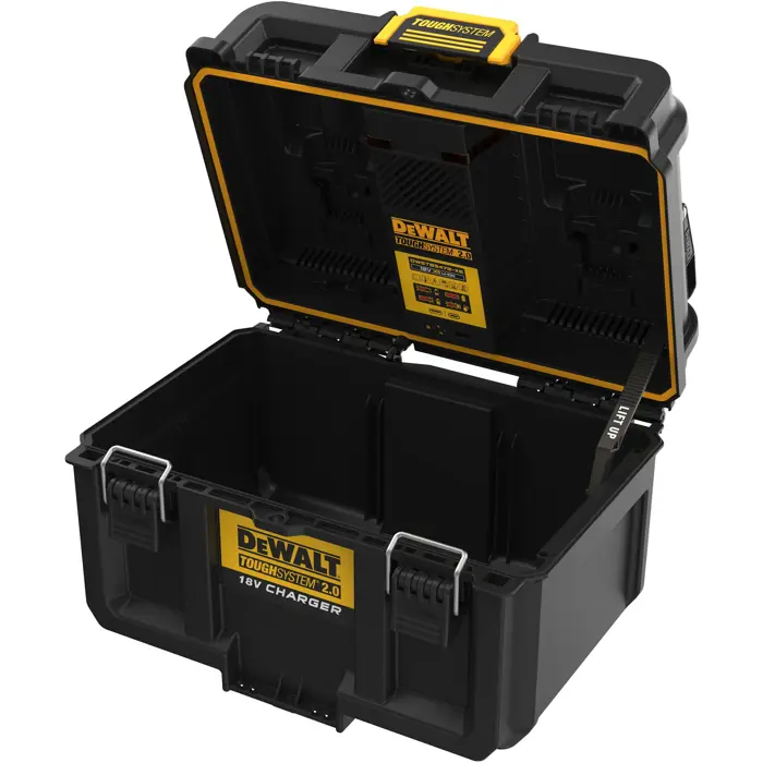 DEWALT ToughSystem 2.0 Charger Box DWST83471, charging station black, simultaneous charging of 2 18V XR / 54V FLEXVOLT batteries