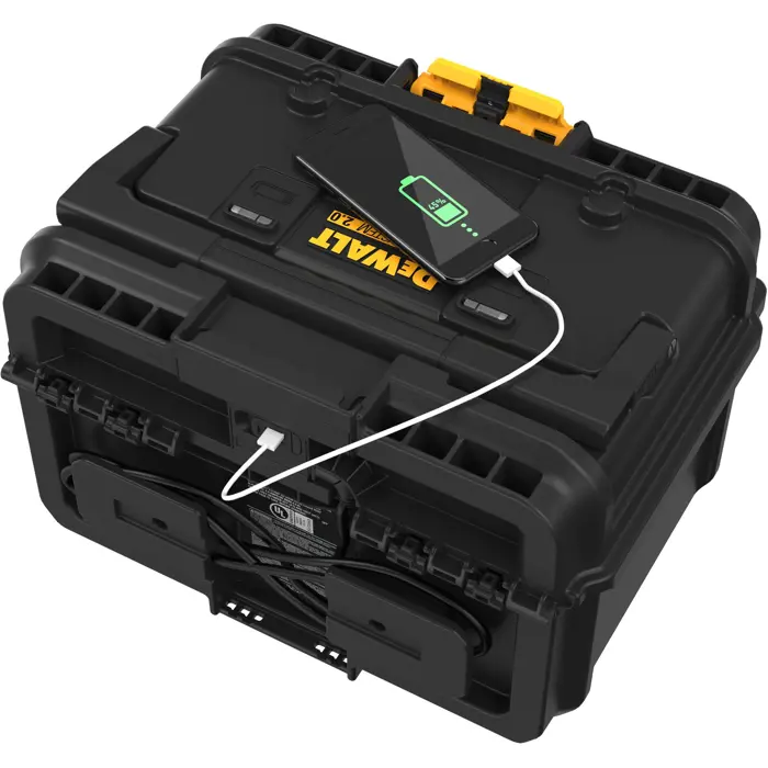 DEWALT ToughSystem 2.0 Charger Box DWST83471, charging station black, simultaneous charging of 2 18V XR / 54V FLEXVOLT batteries