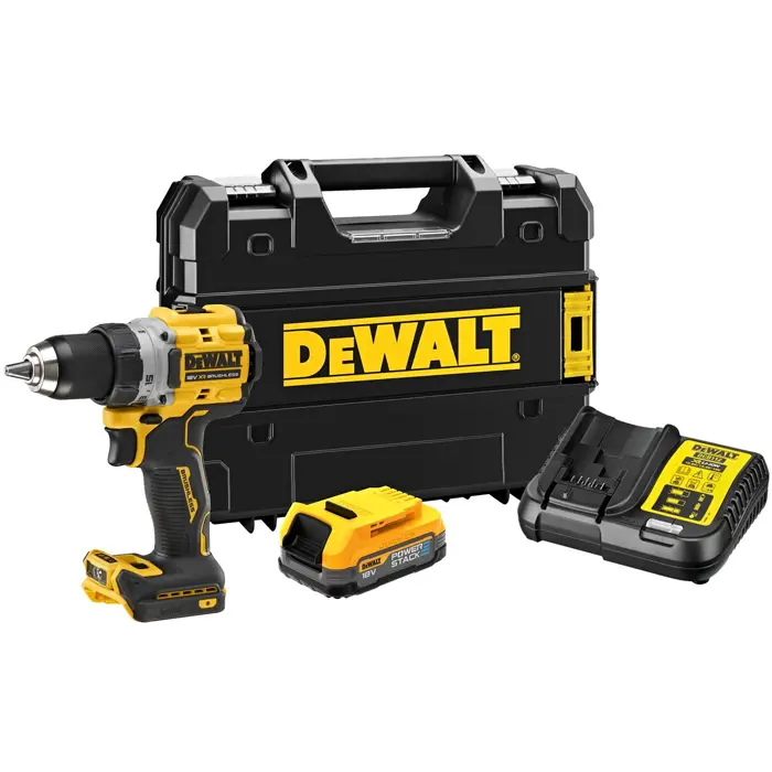 DEWALT WIERTARKO-WKRĘTARKA UDAROWA 18V 90Nm 1x1,7Ah POWERSTACK BL TSTAK DCD805E1T