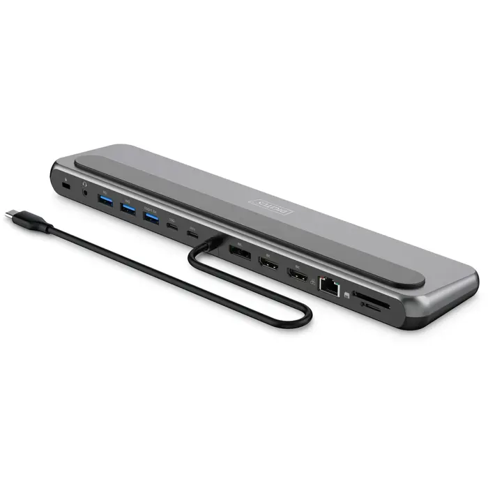 Digitus 12-Port USB-C 8K Docking Station (gray/black, USB-C, 8K)