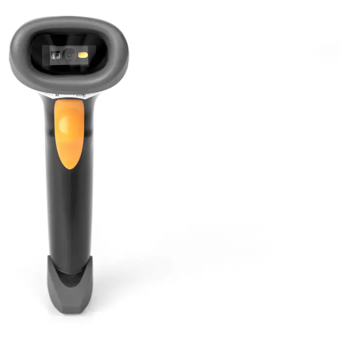 Digitus 2D Bluetooth barcode scanner (black, battery operated, with holder, QR code compatible)