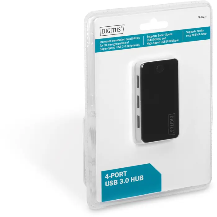 Digitus 4-Port USB 3.0 Hub Active/bk