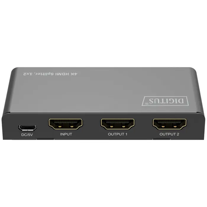 Digitus 4K HDMI Splitter, 1x2 (black, with downscaler)