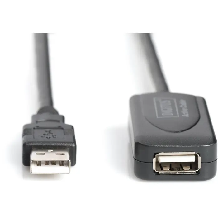 Digitus Active USB 2.0 extension cable, 20 meters (black, repeater cable)