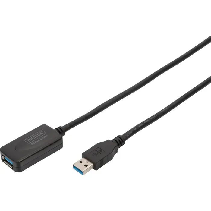 Digitus Active USB 3.2 Gen 1 extension cable, 5 meters (black, repeater cable)