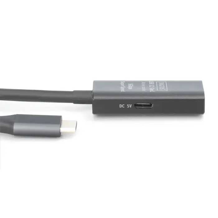 Digitus Active USB 3.2 Gen 1 extension cable, USB-C male > USB-A female (black, 10 meters, repeater cable)