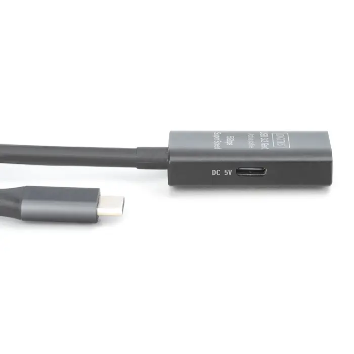 Digitus Active USB 3.2 Gen 1 extension cable, USB-C male > USB-C female (black, 10 meters, repeater cable)