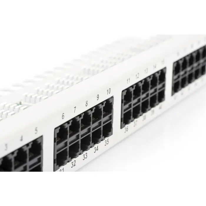 Digitus CAT 3 ISDN patch panel, unshielded, 50 port (gray, 1 U)