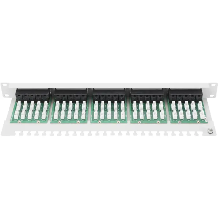 Digitus CAT 3 ISDN patch panel, unshielded, 50 port (gray, 1 U)