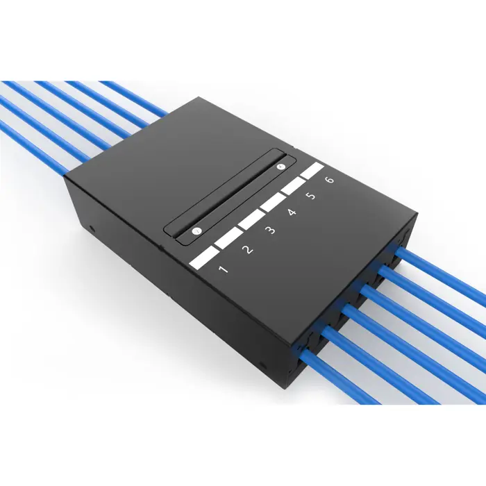 Digitus Consolidation Point Box 6P Keystone with Cable Manager (Black)