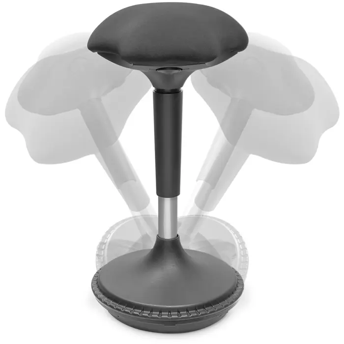 Digitus Ergonomic Office Stool / Standing Aid DA-90422, Chair (black, height adjustable, for more dynamic sitting / standing)