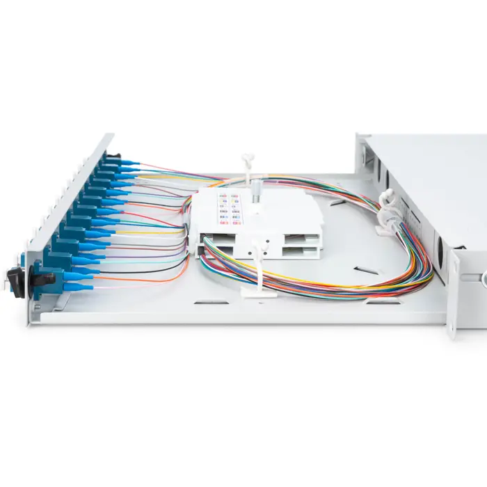 Digitus fiber optic splice box, equipped, LC, OS2 (gray)