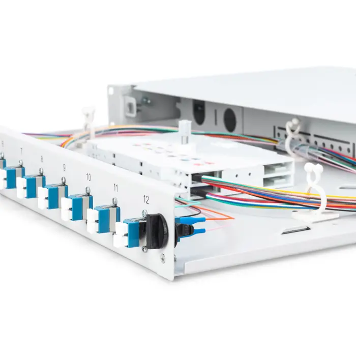 Digitus fiber optic splice box, equipped, LC, OS2 (gray)