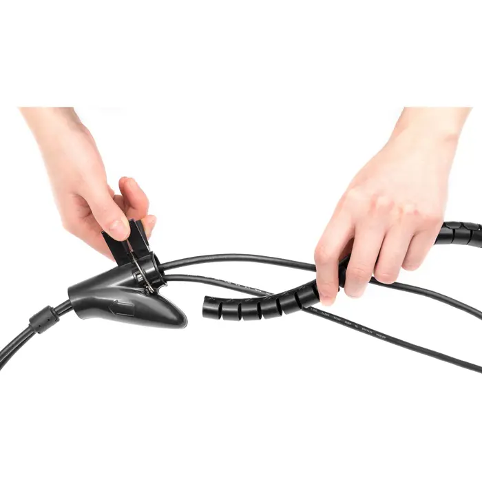 Digitus Flexible cable spiral hose with pull-in aid (black, 5 m)