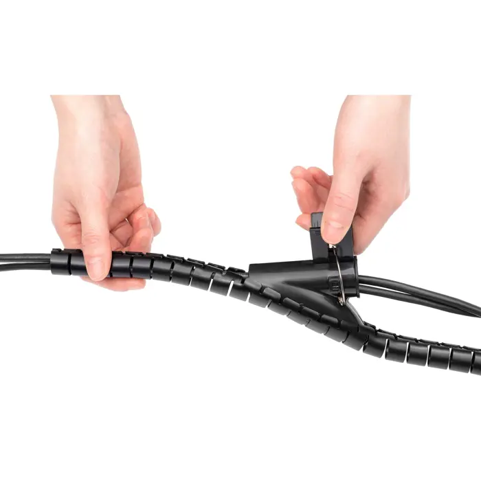 Digitus Flexible cable spiral hose with pull-in aid (black, 5 m)