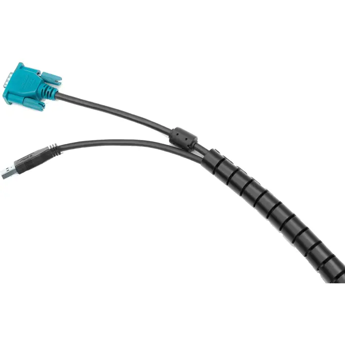 Digitus Flexible cable spiral hose with pull-in aid (black, 5 m)