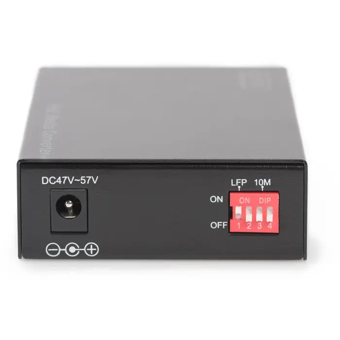 Digitus Gigabit PoE media converter, RJ45 / SFP, PSE black