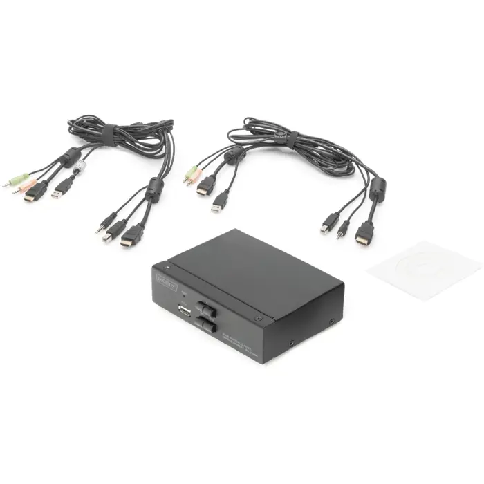 Digitus KVM Switch 2 Port, KVM switch black