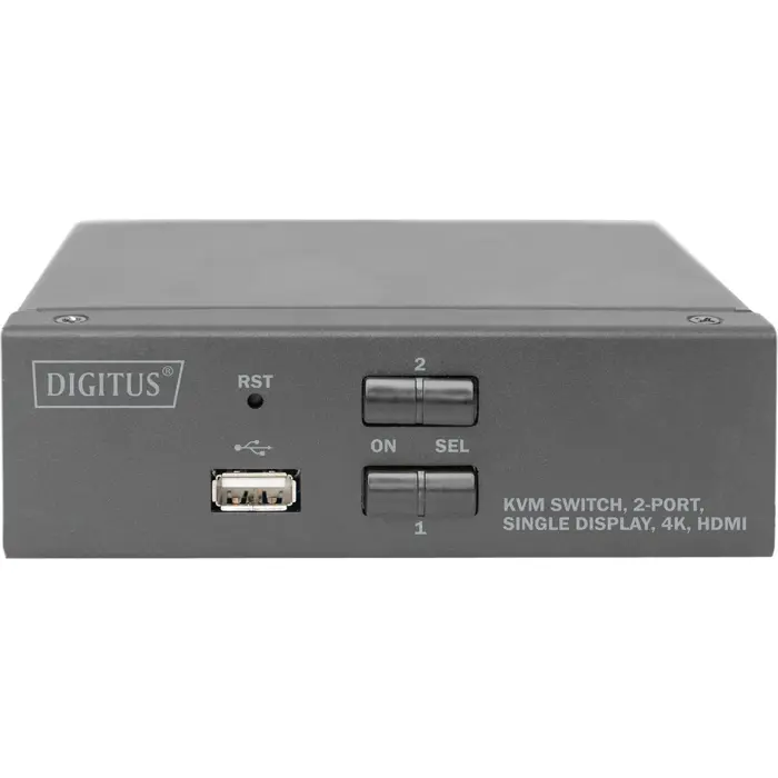 Digitus KVM Switch 2 Port, KVM switch black