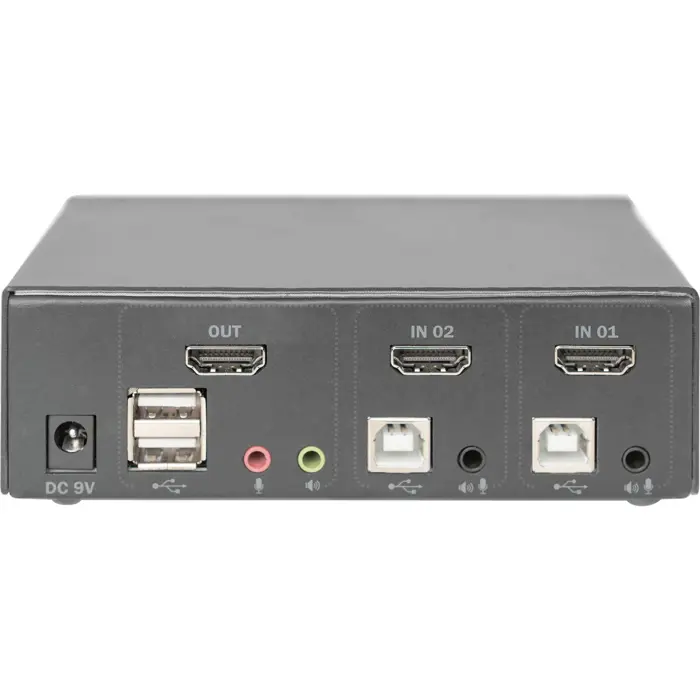 Digitus KVM Switch 2 Port, KVM switch black