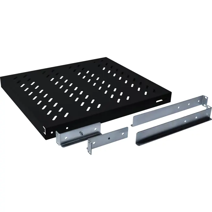 Digitus shelf for 483 mm (19") cabinets, 600 mm deep, black, 1 height unit