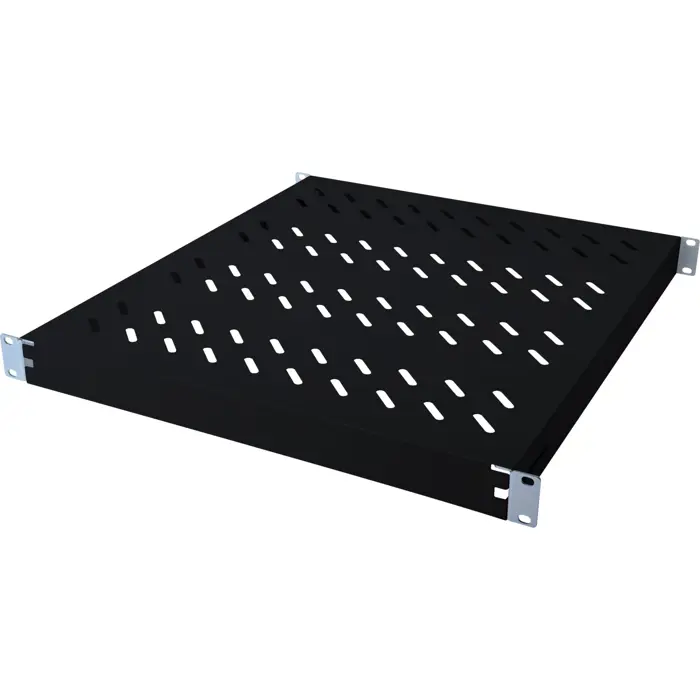 Digitus shelf for 483 mm (19") cabinets, 600 mm deep, black, 1 height unit