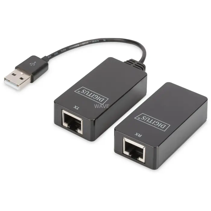 Digitus USB 1.1 CAT extender set, 45 meters (black, transmitter unit + receiver unit)