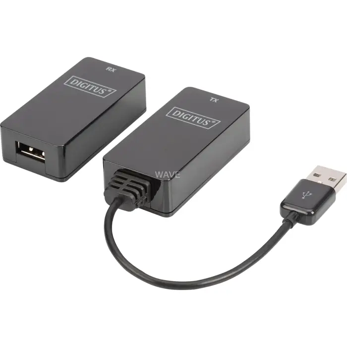 Digitus USB 1.1 CAT extender set, 45 meters (black, transmitter unit + receiver unit)