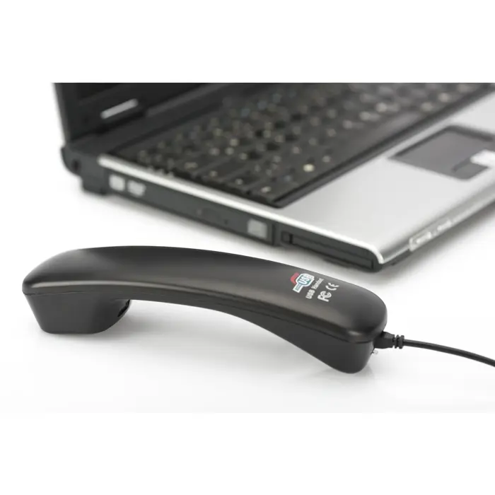 Digitus USB telephone handset, headset (black)