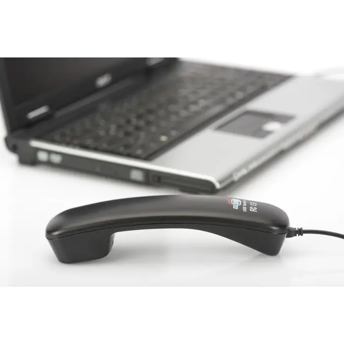 Digitus USB telephone handset, headset (black)